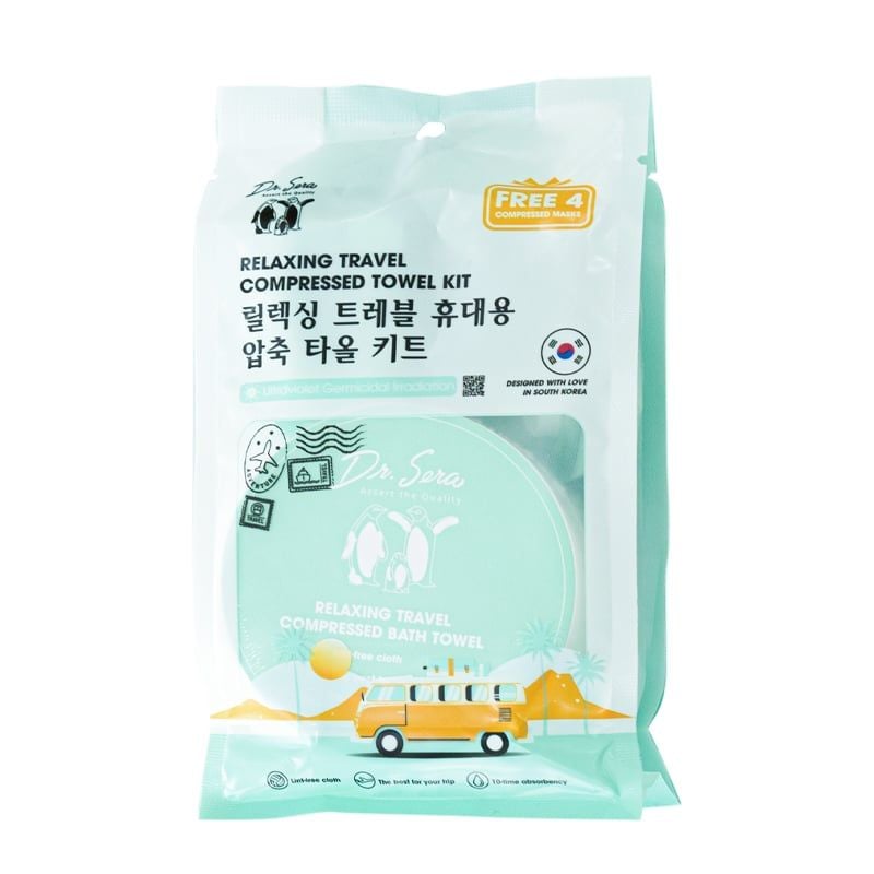 Set Khăn Nén, Set Mặt Nạ Nén Mềm Mịn Dr.Sera Relaxing Travel Compressed