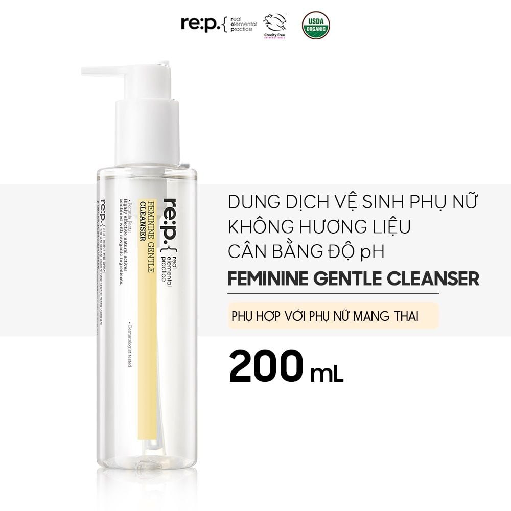 Dung Dịch Vệ Sinh Phụ Nữ Re:p Hạn Chế Nấm Ngứa Feminine Gentle Cleanser 200ml (Che tên sản phẩm khi giao hàng)