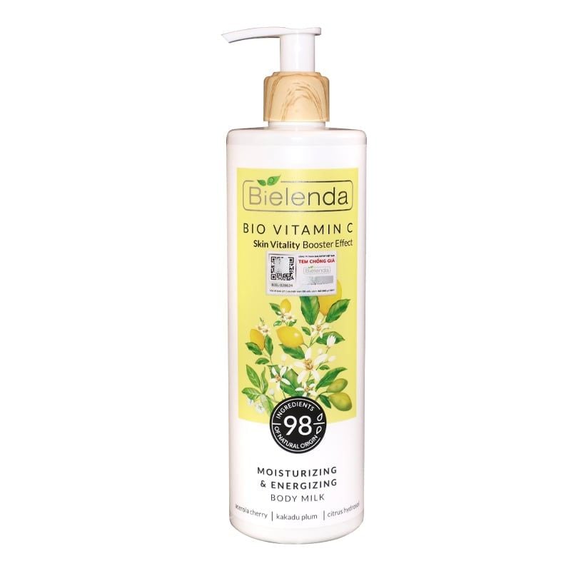 Sữa Dưỡng Thể Hỗ Trợ Trắng Da Bielenda Bio Vitamin C Moisturizing And Toning Body Milk 400ml