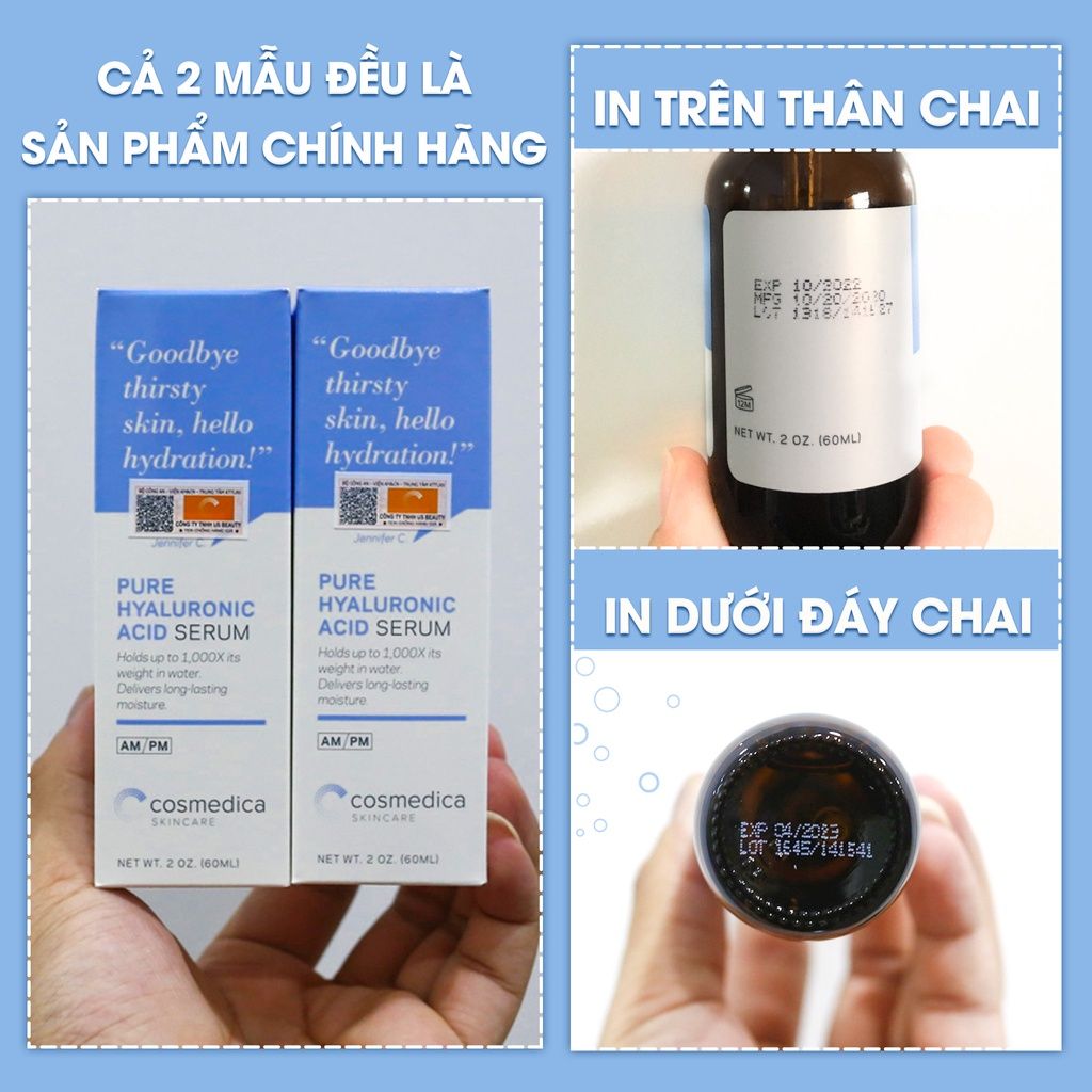 Serum Cosmedica Dưỡng Ẩm Cosmedica Pure Hyaluronic Acid Serum 60ml