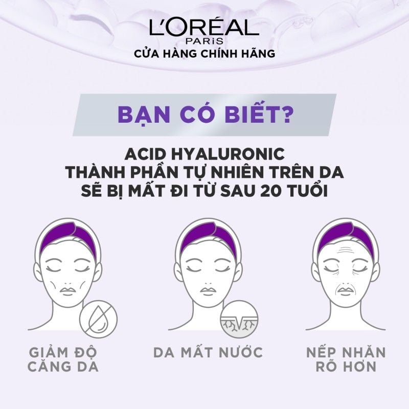 Sữa Rửa Mặt L'oreal Cấp Ẩm Revitalift Hyaluronic Acid Hydrating Gel Cleanser 100ml