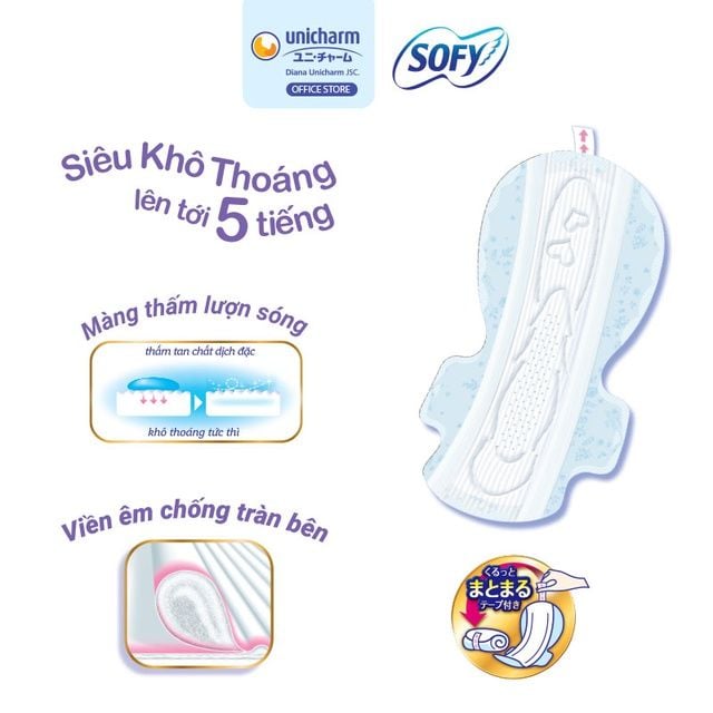 Băng Vệ Sinh Sofy Skin Comfort Ultra Thin 26cm Có Cánh - 8 Miếng (Che tên sản phẩm khi giao hàng)