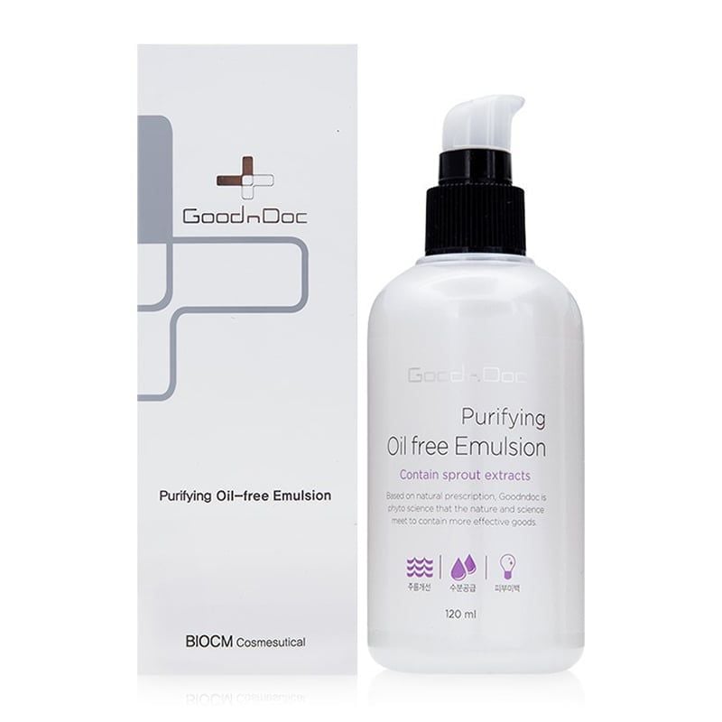 Sữa Dưỡng Ẩm GoodnDoc Làm Trắng Da, Ngăn Ngừa Lão Hóa Purifying Oil-Free Emulsion 120ml