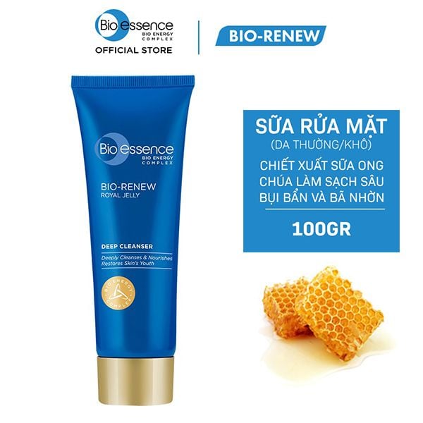 Sữa Rửa Mặt Dưỡng Ẩm Dành Cho Da Khô Bio-essence Bio-Renew Deep Cleanser 100g