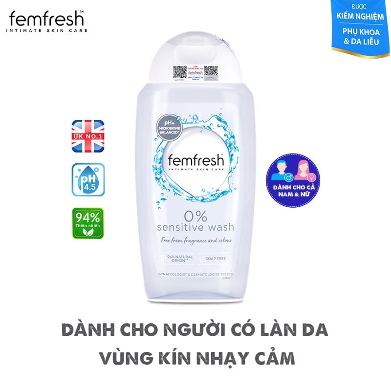 Dung Dịch Vệ Sinh Phụ Nữ Dành Cho Da Nhạy Cảm Femfresh Sensitive Intimate Wash 250ml (Che tên sản phẩm khi giao hàng)