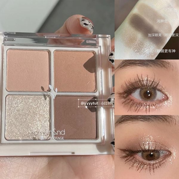  Bảng Phấn Mắt 4 Màu Romand Siêu Xinh Better Than Eye - Hanbok Project 7g 