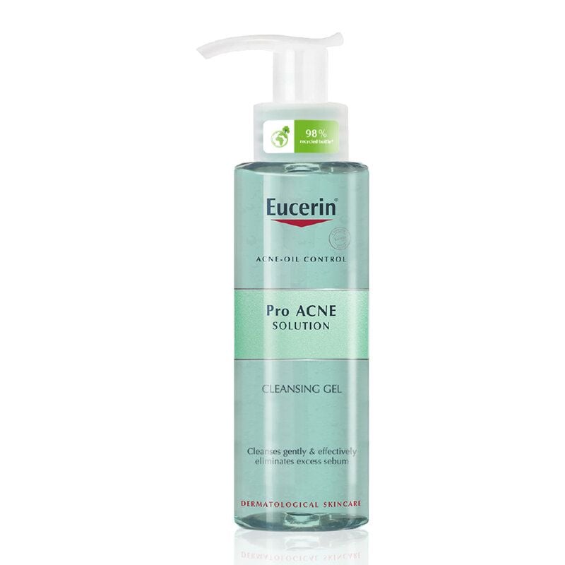 Sữa Rửa Mặt Eucerin Dạng Gel Kiềm Dầu, Hỗ Trợ Giảm Mụn Acne-Oil Control Pro Acne Solution Cleansing Gel