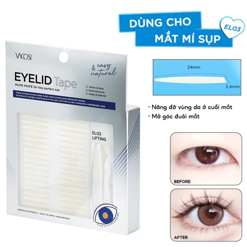 Miếng Dán Kích Mi Tàng Hình Vacosi Double Eyelid Tape