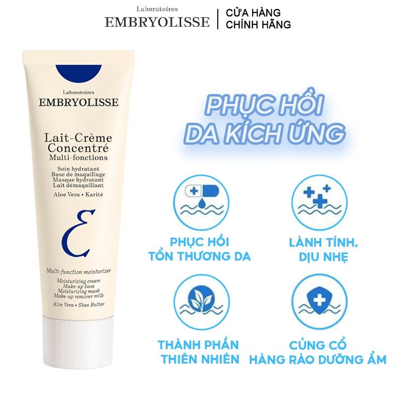 Sữa Dưỡng Ẩm, Làm Dịu, Phục Hồi Da Embryolisse Lait Creme Concentré