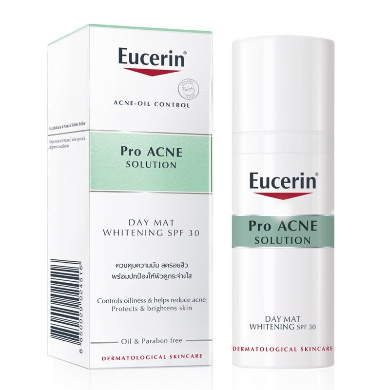 Kem Dưỡng Eucerin Ban Ngày Cải Thiện Mụn, Hỗ Trợ Dưỡng Sáng Da Acne-Oil Control Pro Acne Solution Day Matt Whitening Cream SPF 30 50ml