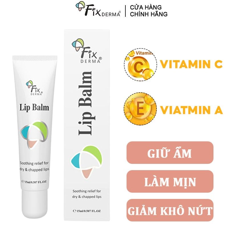 Son Dưỡng Môi Dạng Gel FIXDERMA Giúp Giữ Ẩm Cho Môi Mềm Mịn, Giảm Khô & Nứt Nẻ Môi Lip Balm 15ml