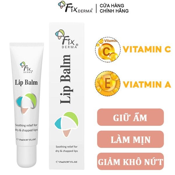 Son Dưỡng Môi Dạng Gel Giúp Giữ Ẩm Cho Môi Mềm Mịn, Giảm Khô & Nứt Nẻ Môi FIXDERMA Lip Balm 15ml