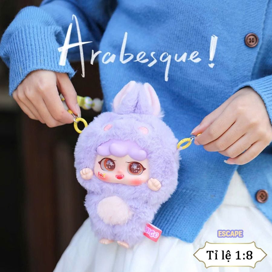Móc Khóa Gấu Bông Happy Ghost Migo Funny Plush Pendant Blind Box - QZ228