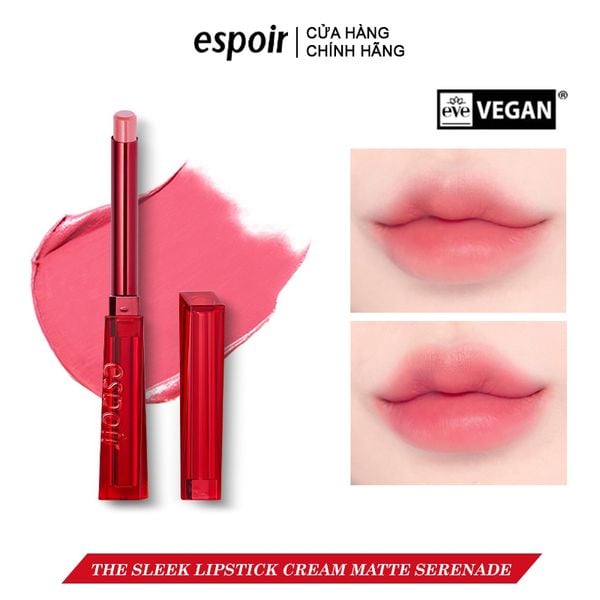 Son Thỏi Kem Lì Thuần Chay Espoir The Sleek Lipstick Cream Matte #05 Serenade 0.9g