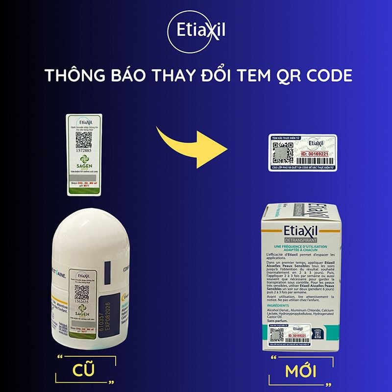 Lăn Khử Mùi Hằng Ngày Dạng Lăn Etiaxil Deodorant 50ml (Che tên sản phẩm khi giao hàng)