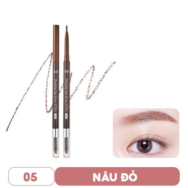 Chì Kẻ Mày Hai Đầu Siêu Mảnh Etude Drawing Eye Brow Slim 1.5mm - Màu 05