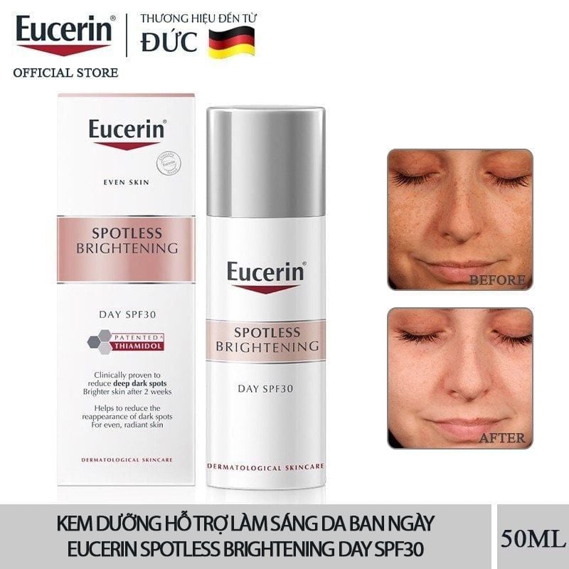 Kem Dưỡng Eucerin Hỗ Trợ Sáng Da Ban Ngày Spotless Brightening Day SPF30 50ml