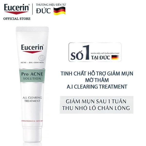 Tinh Chất Eucerin Hỗ Trợ Giảm Mụn, Mờ Vết Thâm Acne-Oil Control Pro Acne Solution A.I Clearing Treatment