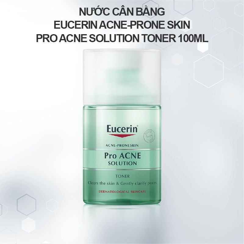 Nước Cân Bằng Eucerin Dành Cho Da Dầu Mụn Acne-Prone Skin Pro Acne Solution Toner 100ml