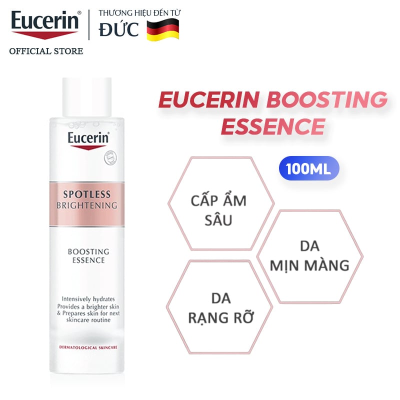 Nước Dưỡng Eucerin Cấp Ẩm, Hỗ Trợ Làm Sáng Da Even Skin Spotless Brightening Boosting Essence 100ml