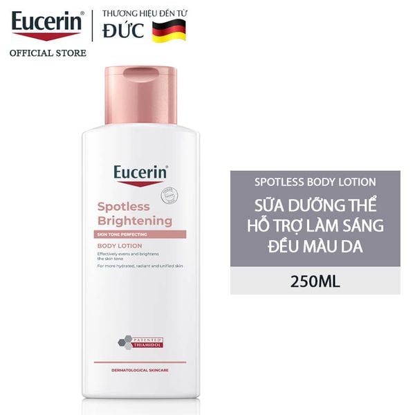  Sữa Dưỡng Thể Eucerin Hỗ Trợ Làm Trắng Da Spotless Brightening Skin Tone Perfecting Body Lotion 250ml 