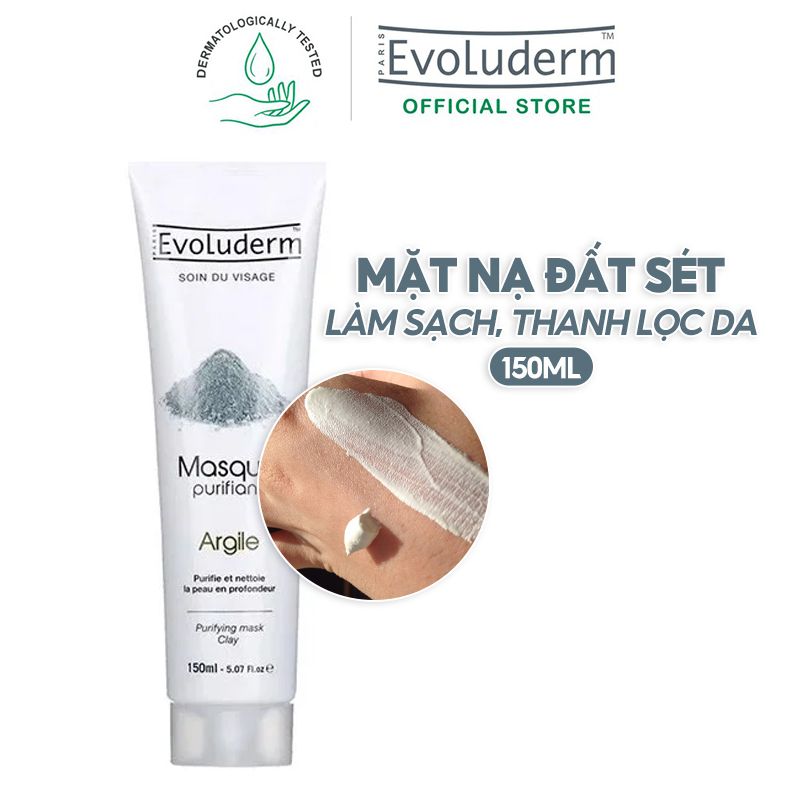 Mặt Nạ Đất Sét Làm Sạch, Thanh Lọc Da Evoluderm Purifying Mask Clay 150ml