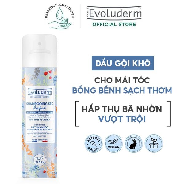  Dầu Gội Khô Evoluderm Purifying Shampoo Dry 200ml 