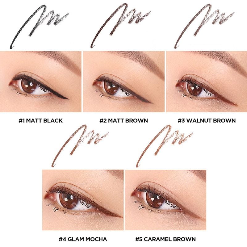 Chì Kẻ Mắt Siêu Mảnh, Lâu Trôi Lilybyred Starry Eyes am9 to pm9 Slim Gel Eyeliner