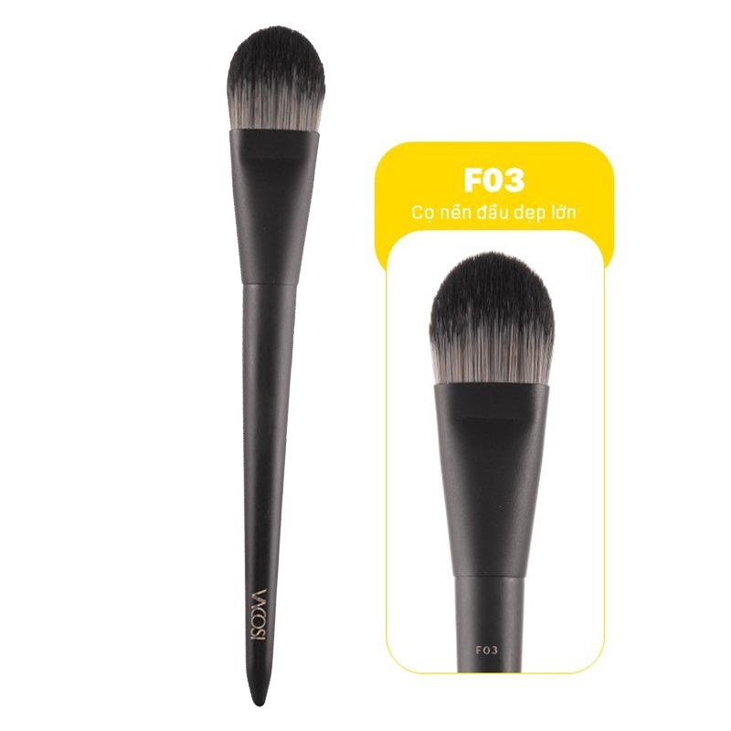 Cọ Tán Nền Đầu Dẹp Bản To Vacosi Foundation Brush - F03