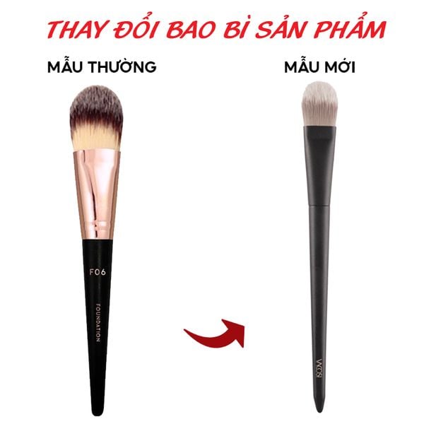  Cọ Tán Nền Đầu Dẹp Bản Nhỏ Vacosi Foundation Brush - F06 