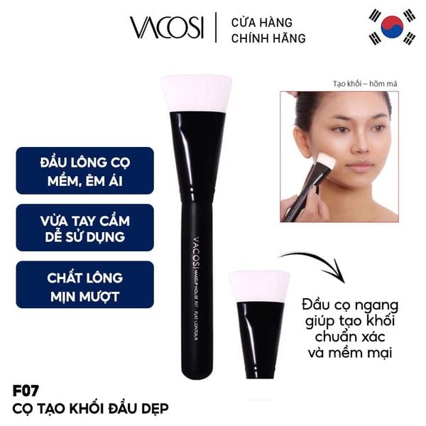  Cọ Tạo Khối Đầu Dẹp Vacosi Flat Contour Brush - F07 