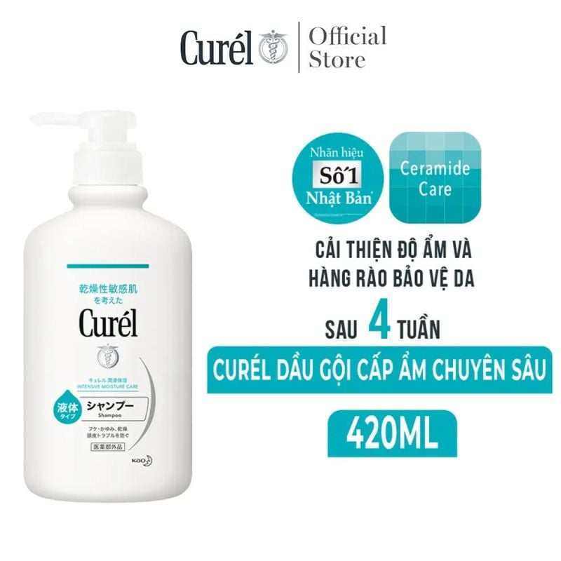 [420ml] Dầu Gội Cấp Ẩm Chuyển Sâu Curél Intensive Moisture Care Shampoo