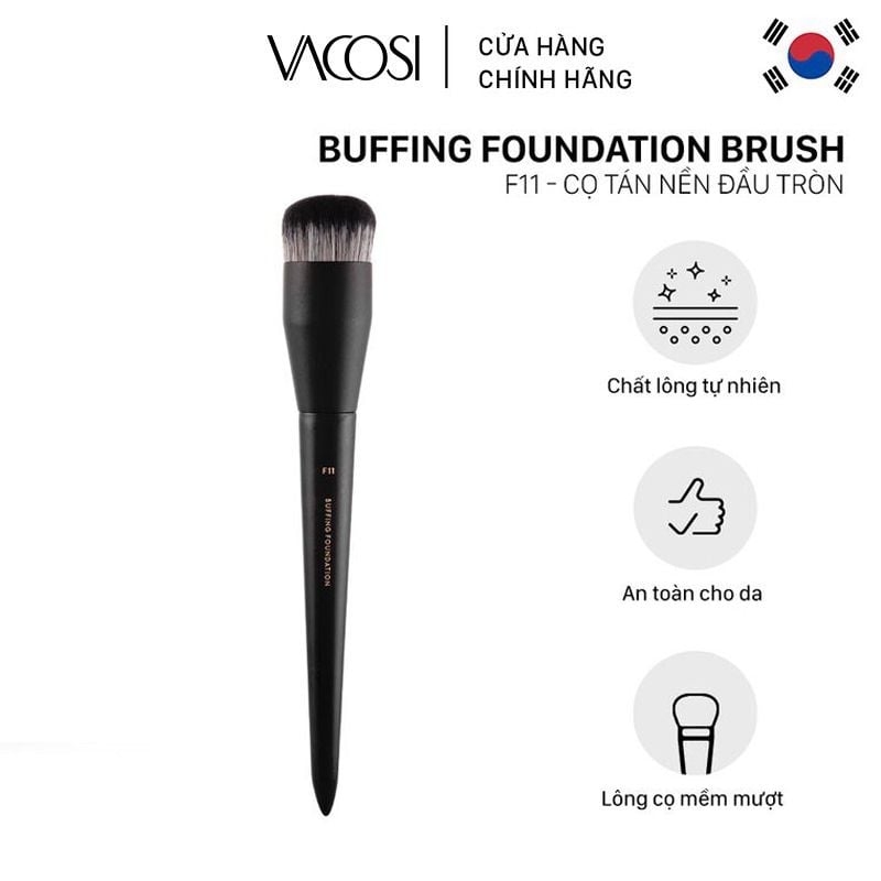 Cọ Tán Nền Đầu Tròn Vacosi Buffing Foundation Brush - F11