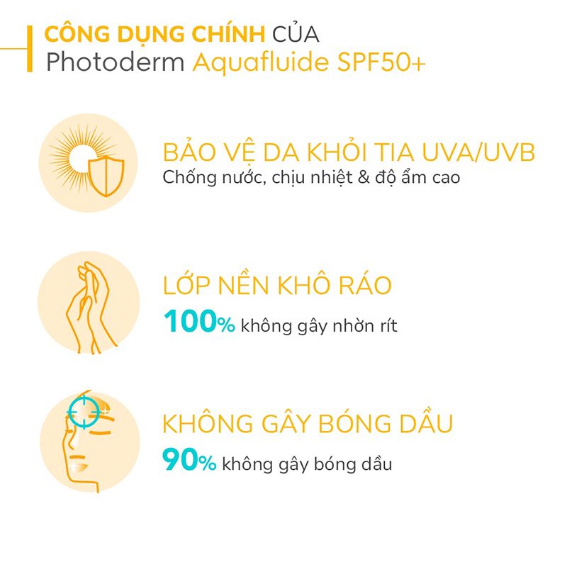 Kem Chống Nắng Hóa Học Bioderma Kiểm Soát Dầu, Không Màu Photoderm Aquafluide SPF50+/PA++++ 40ml
