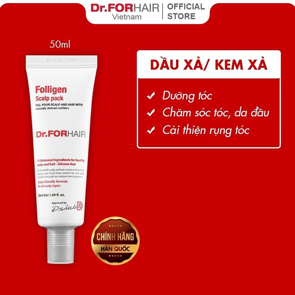 Dầu Xả Dr.FORHAIR Hỗ Trợ Giảm Rụng Tóc, Chăm Sóc Da Đầu Folligen Scalp Pack 250ml