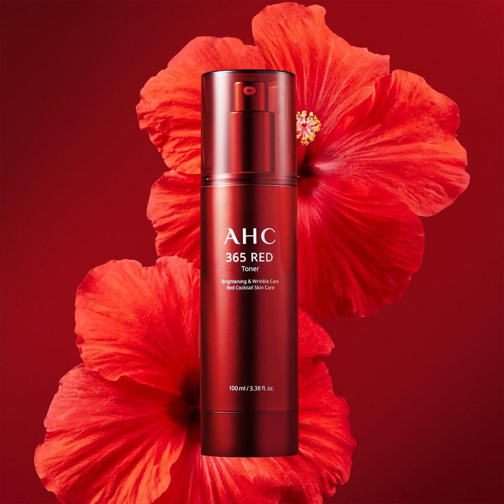 Nước Hoa Hồng AHC Hỗ Trợ Làm Sáng Da 365 Red Toner 100ml