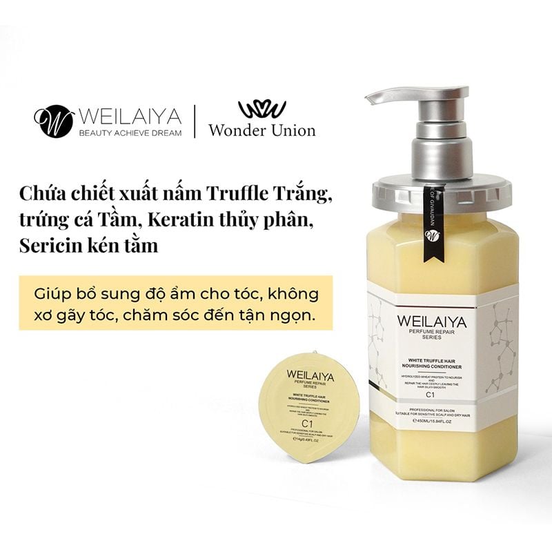 Dầu Xả Phục Hồi Đa Tầng Nấm Weilaiya White Truffle Nourishing Conditioner 450ml