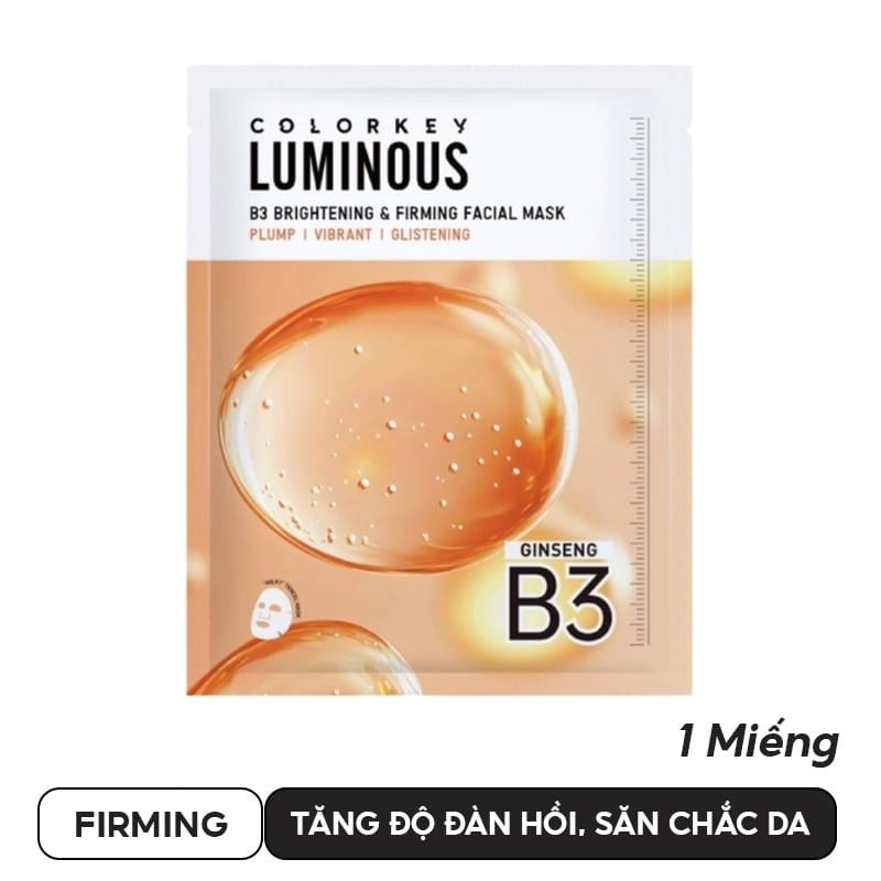 Mặt Nạ Colorkey B3 Hỗ Trợ Dưỡng Sáng Da Luminous B3 Brightening Facial Mask 30ml