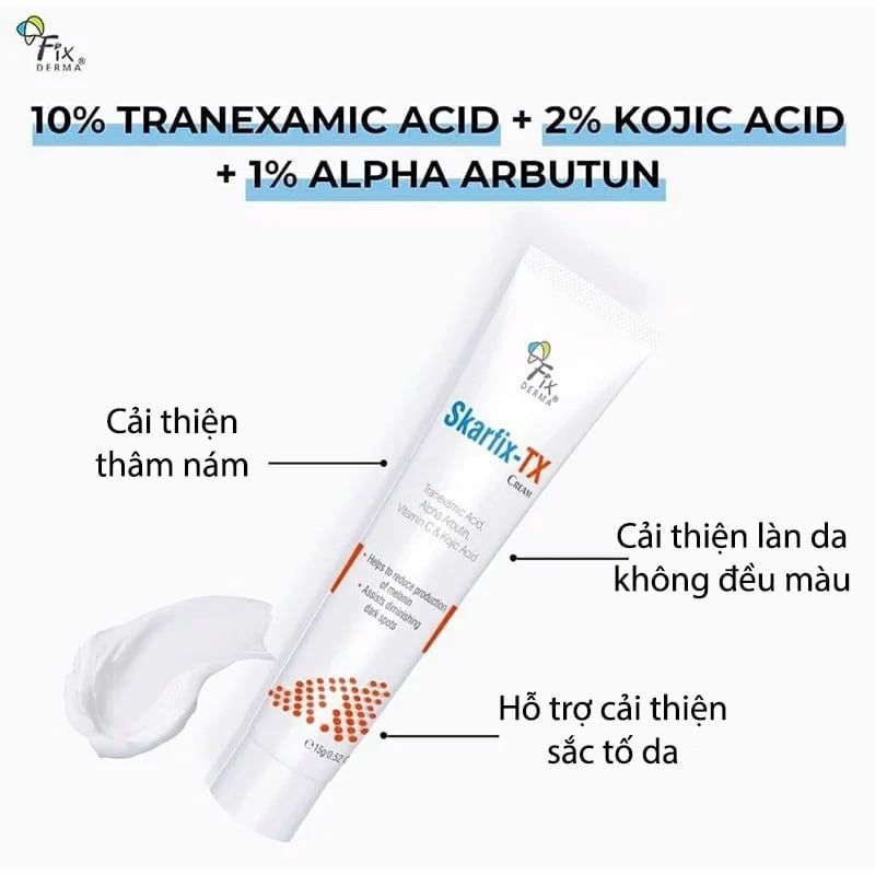 Kem Dưỡng Mờ Thâm Nám, Tàn Nhang FIXDERMA Skarfix-TX Cream 15g