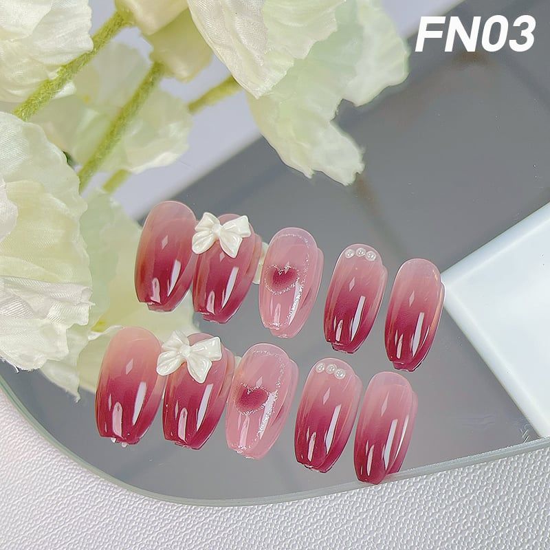 [NHẬP KHẨU] Hộp 24 Móng Tay Giả Siêu Bền Nhiều Họa Tiết Xinh Xắn TOOLA Nail Box (Kèm Keo, Dán Móng Tiện Dụng)