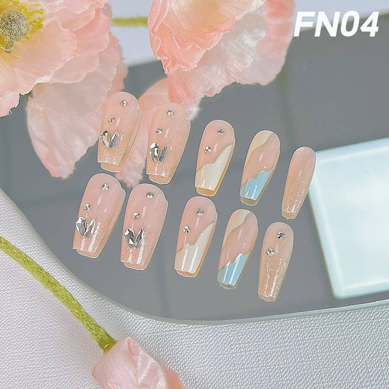 [NHẬP KHẨU] Hộp 24 Móng Tay Giả Siêu Bền Nhiều Họa Tiết Xinh Xắn UNK Nail Box (Kèm Keo, Dán Móng Tiện Dụng)