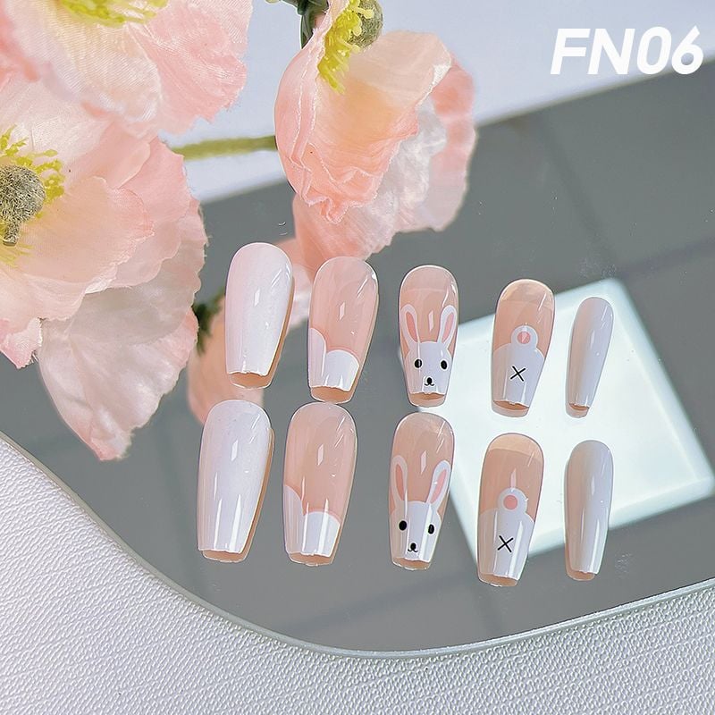 [NHẬP KHẨU] Hộp 24 Móng Tay Giả Siêu Bền Nhiều Họa Tiết Xinh Xắn UNK Nail Box (Kèm Keo, Dán Móng Tiện Dụng)