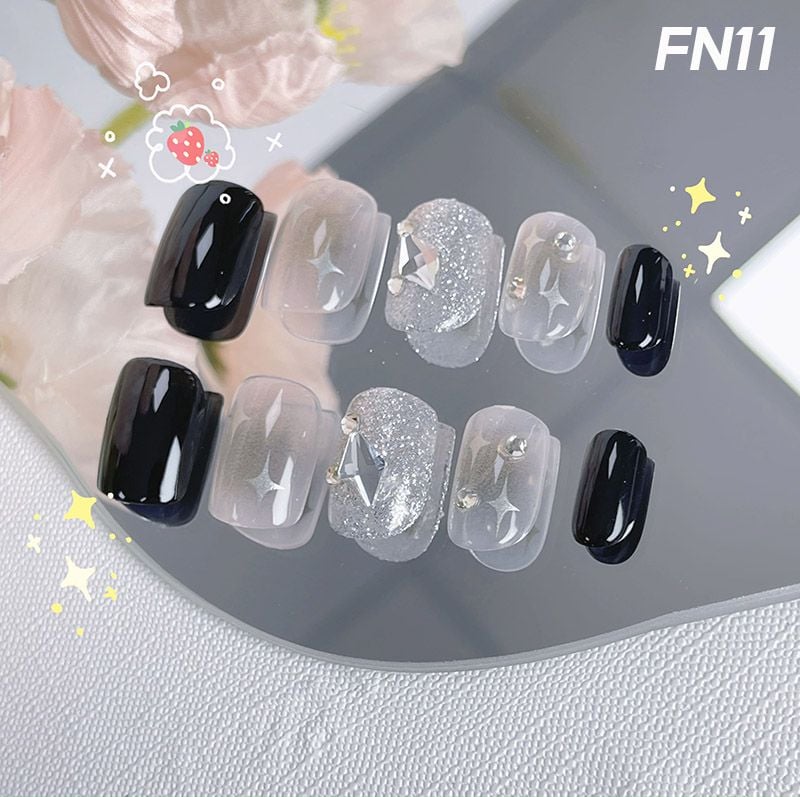 [NHẬP KHẨU] Hộp 24 Móng Tay Giả Siêu Bền Nhiều Họa Tiết Xinh Xắn UNK Nail Box (Kèm Keo, Dán Móng Tiện Dụng)