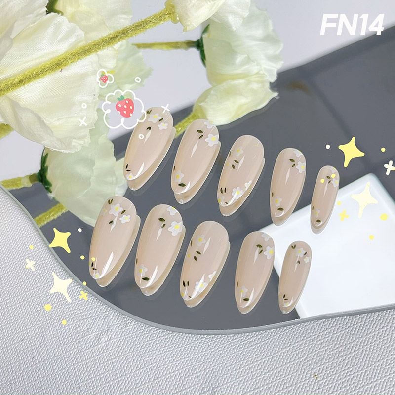 [NHẬP KHẨU] Hộp 24 Móng Tay Giả Siêu Bền Nhiều Họa Tiết Xinh Xắn UNK Nail Box (Kèm Keo, Dán Móng Tiện Dụng)