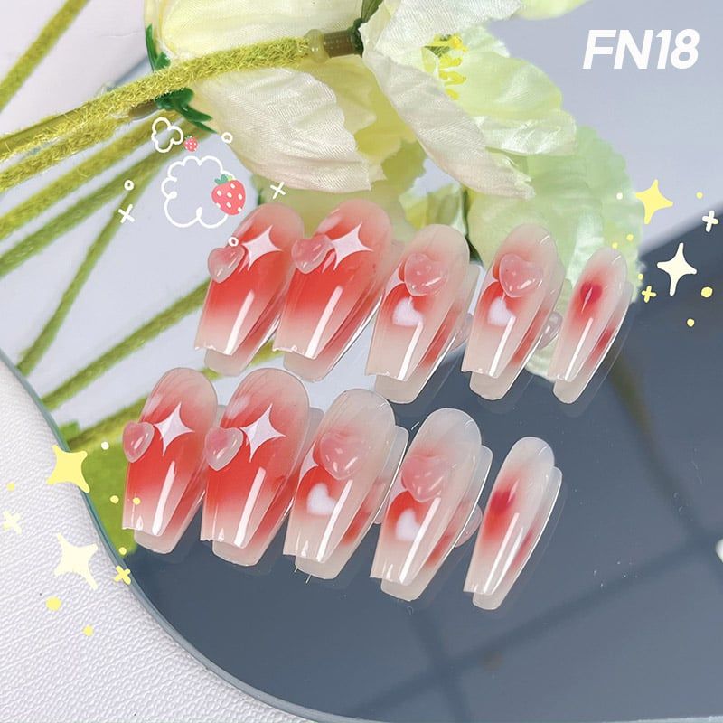 [NHẬP KHẨU] Hộp 24 Móng Tay Giả Siêu Bền Nhiều Họa Tiết Xinh Xắn TOOLA Nail Box (Kèm Keo, Dán Móng Tiện Dụng)