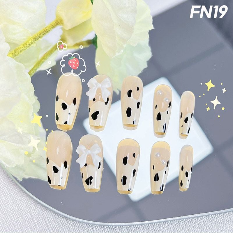 [NHẬP KHẨU] Hộp 24 Móng Tay Giả Siêu Bền Nhiều Họa Tiết Xinh Xắn TOOLA Nail Box (Kèm Keo, Dán Móng Tiện Dụng)
