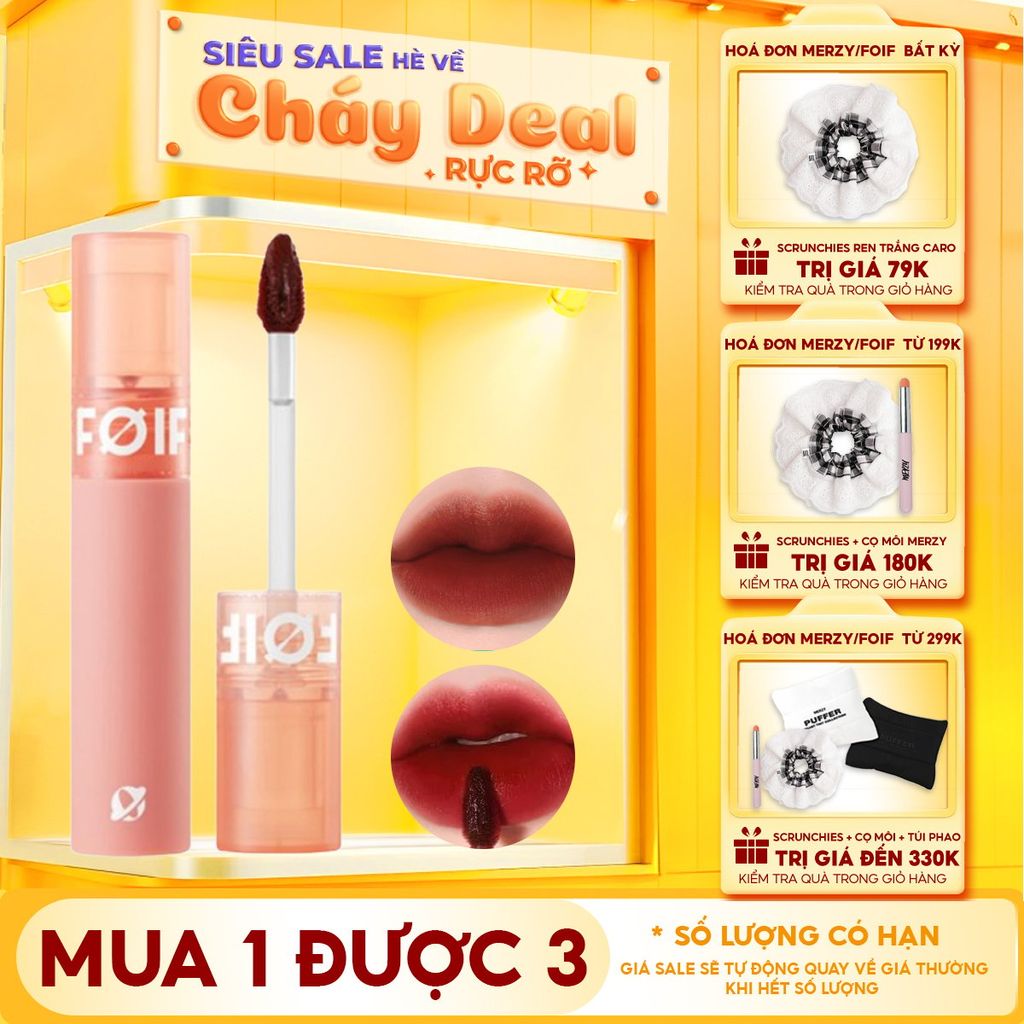 Son Kem Lì Hàn Quốc Thuần Chay, Mịn Mượt Lâu Trôi FOIF Daily Velvet Tint