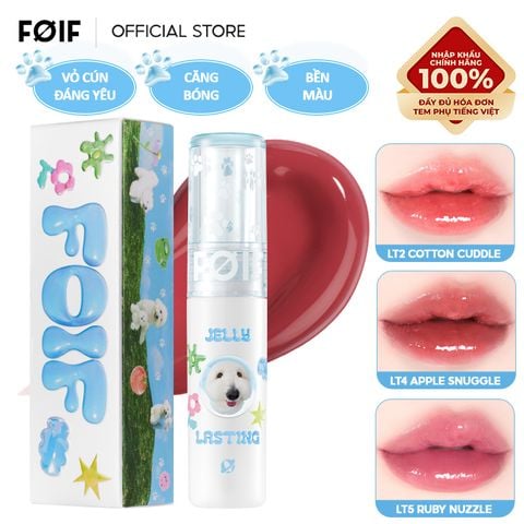 [Teddy Collection] Son Tint Bóng FOIF Thuần Chay, Ẩm Mịn, Căng Bóng Jelly Lasting Tint 3g