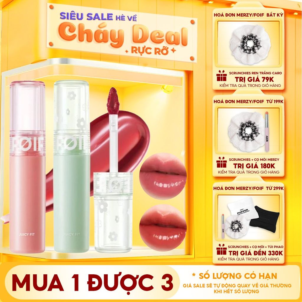 Son Tint Bóng Thuần Chay, Ẩm Mọng, Bền Màu FOIF Juicy Fit Tint