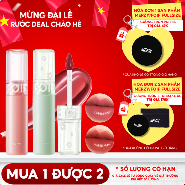 Son Tint Bóng Thuần Chay, Ẩm Mọng, Bền Màu FOIF Juicy Fit Tint 3g